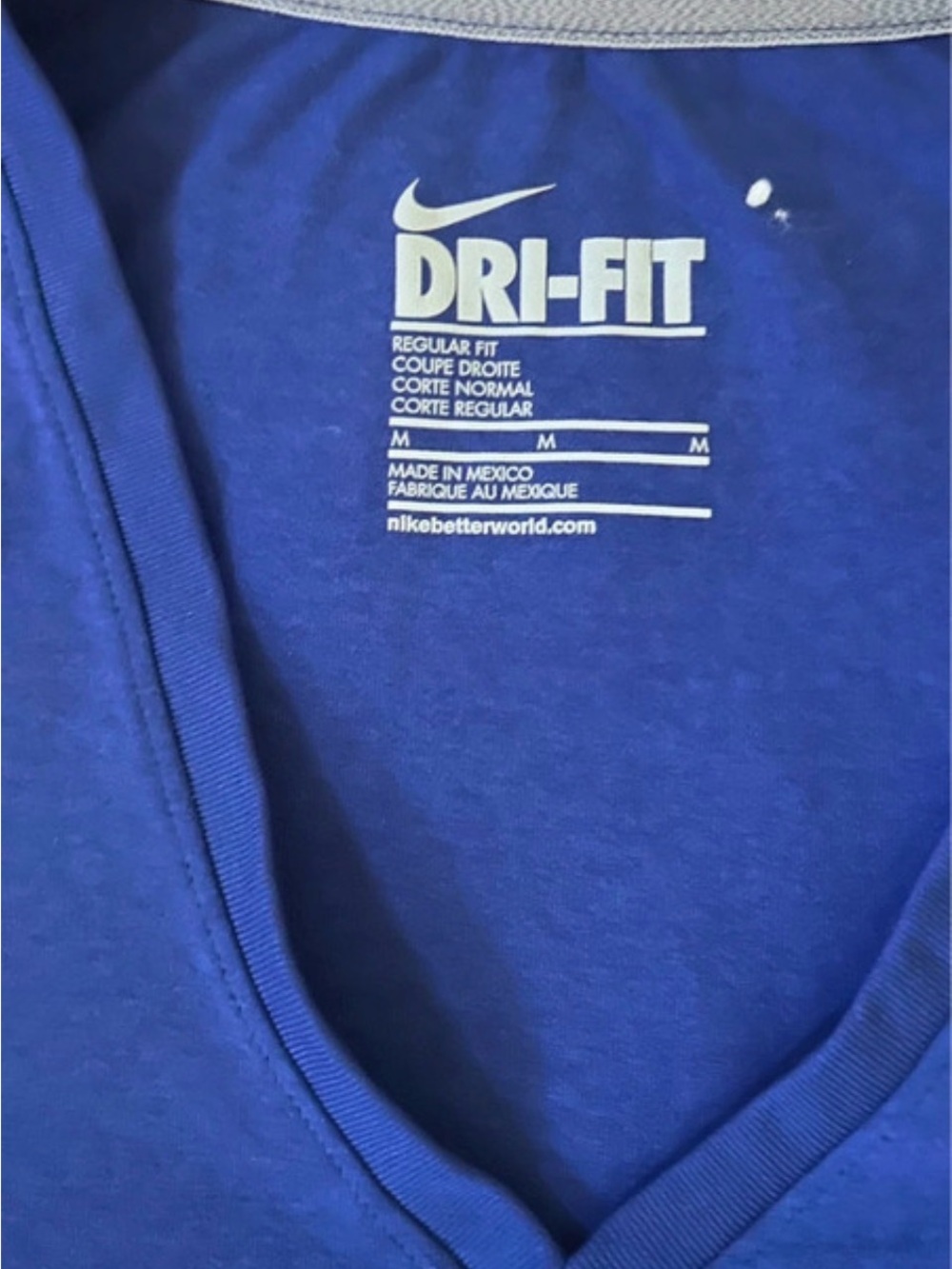 Nike Women Dri-FIT V-Neck Tees - Purple & Blue - Picture 3 of 3